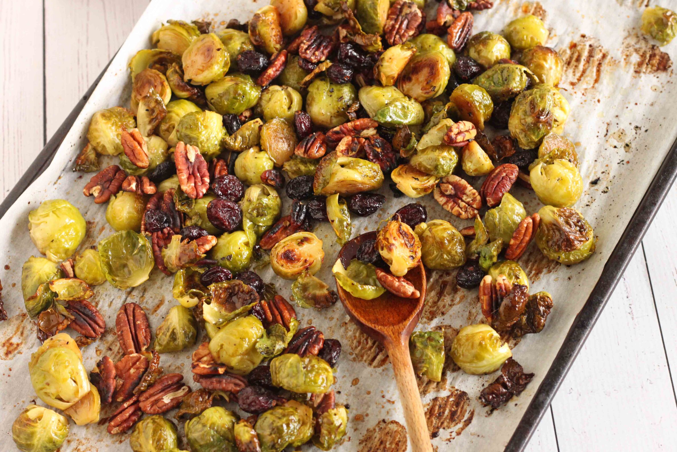 Balsamic Roasted Maple Brussels Sprouts Recipe by Jesse Lane Lee