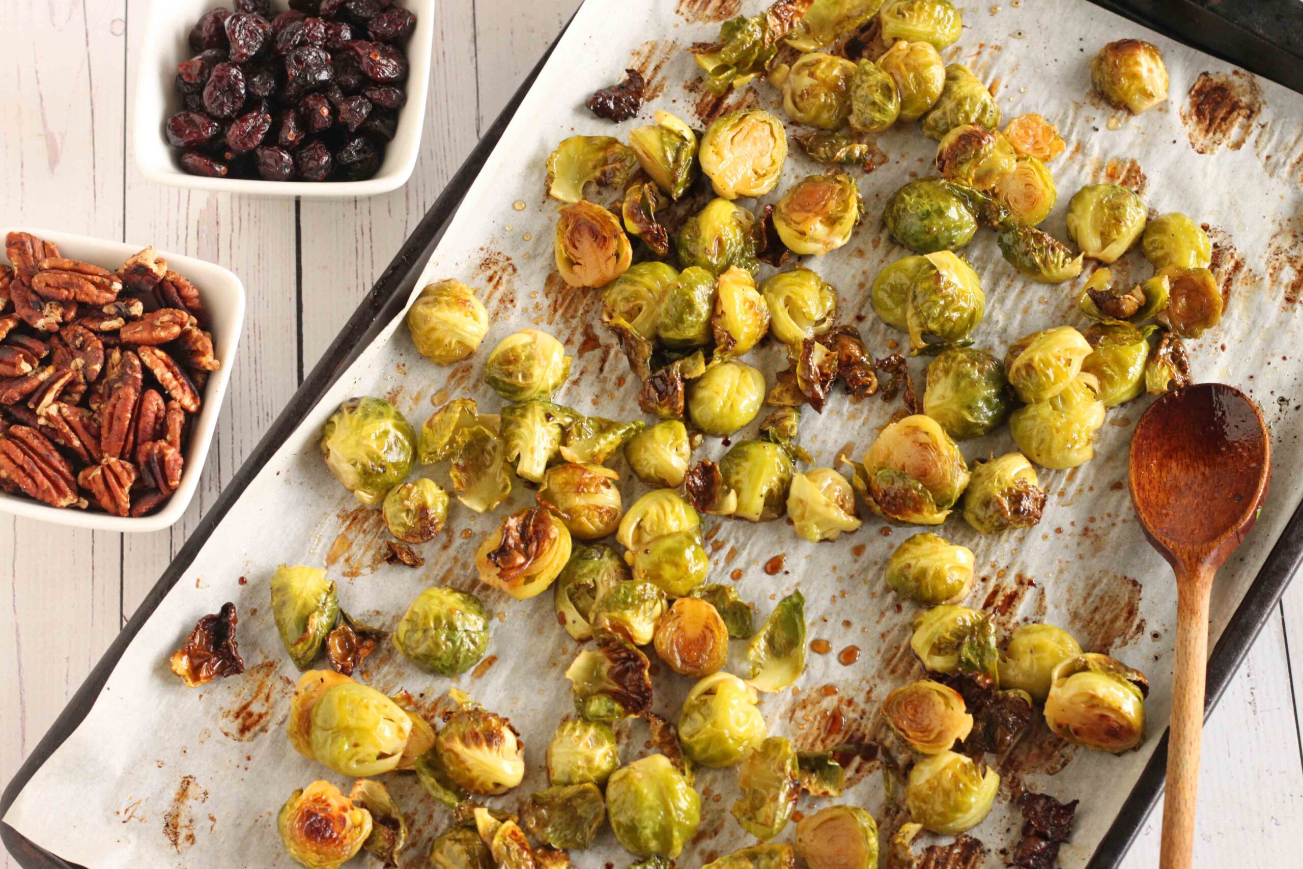 Balsamic Roasted Maple Brussels Sprouts Recipe by Jesse Lane Wellness