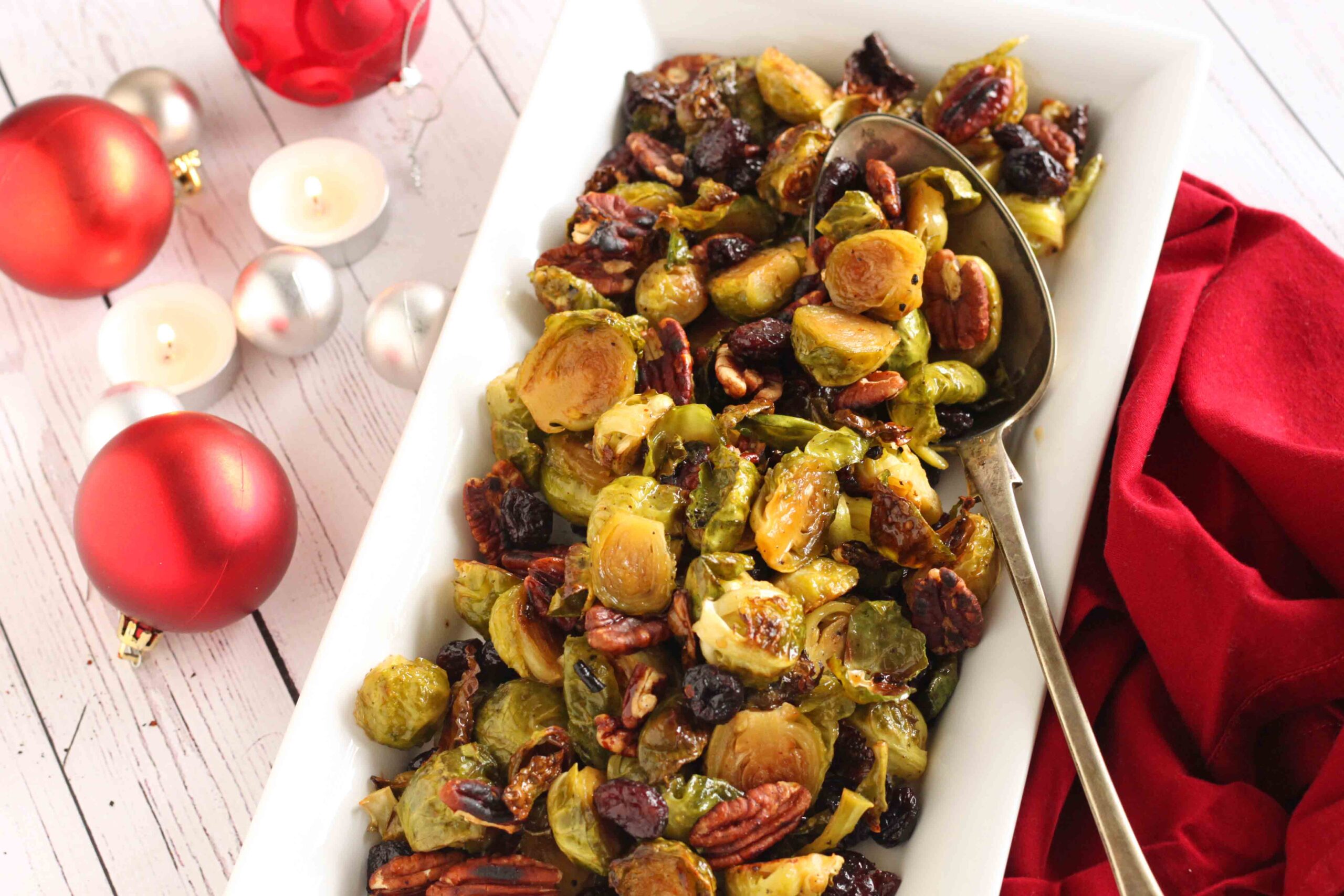 Balsamic Roasted Maple Brussels Sprouts by Jesse Lane Wellness