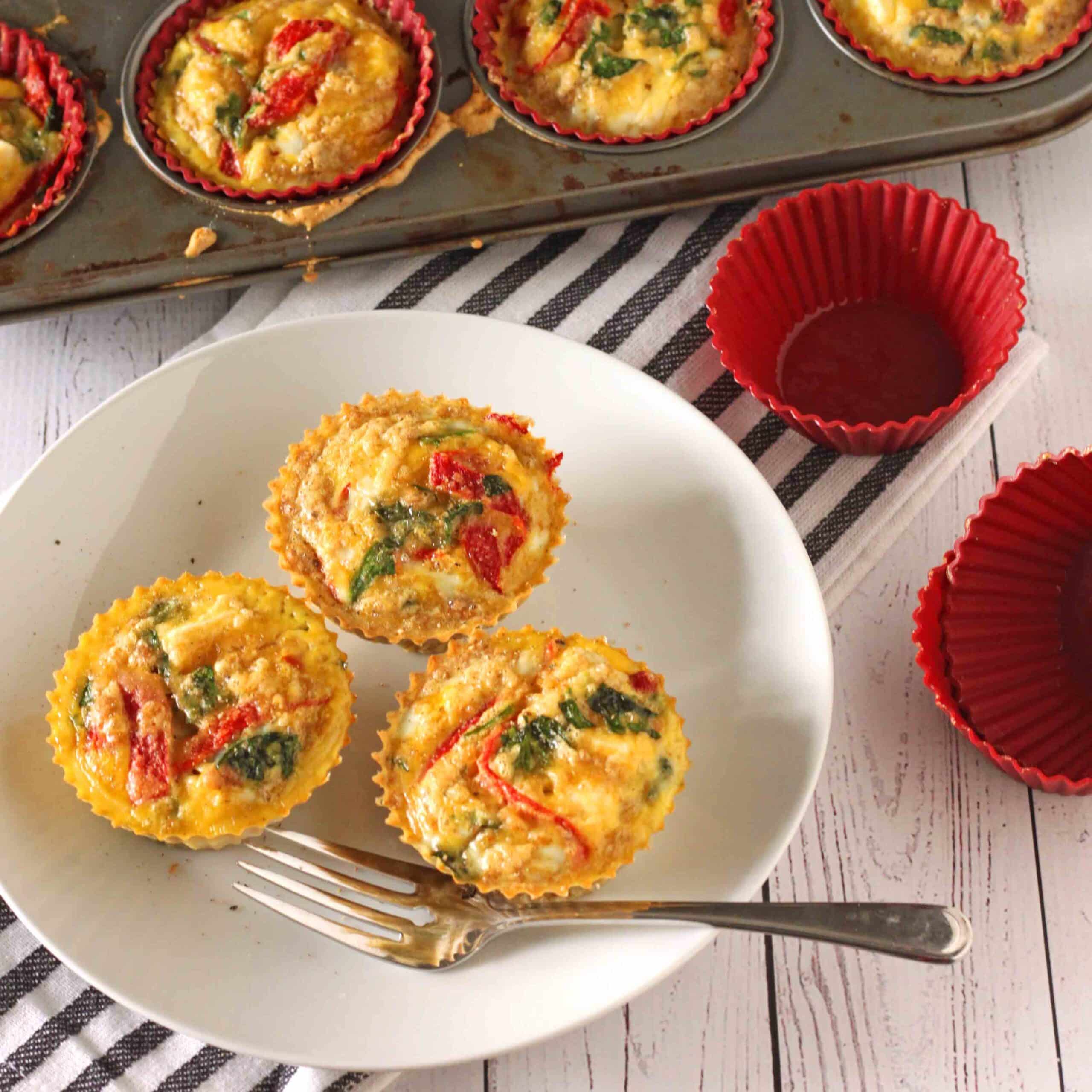 Make-Ahead Roasted Red Pepper Frittata Muffins Recipe by Jesse Lane Wellness