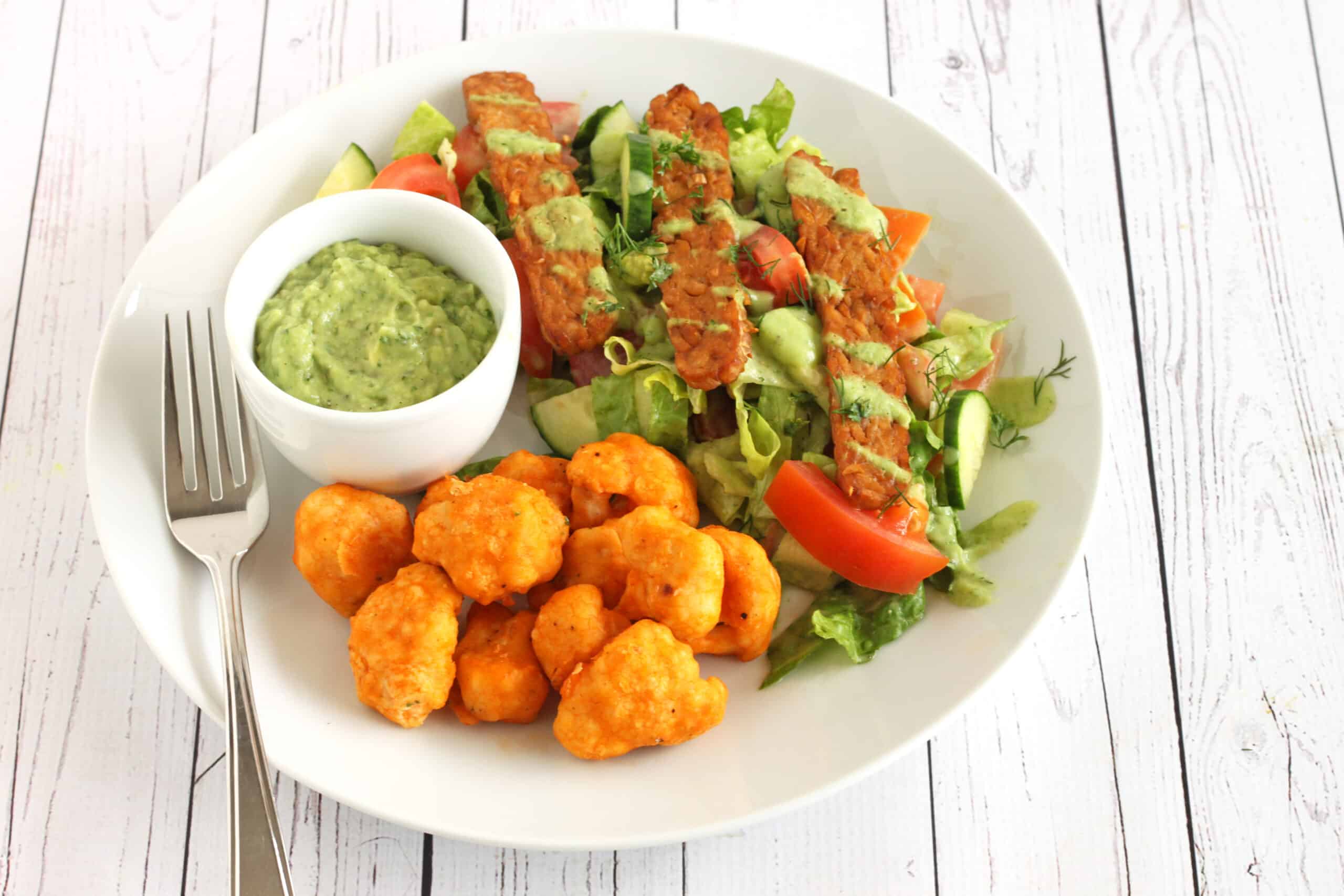 BuffaloCauliflowerWingswithTempehRanchSaladbyJesseLane