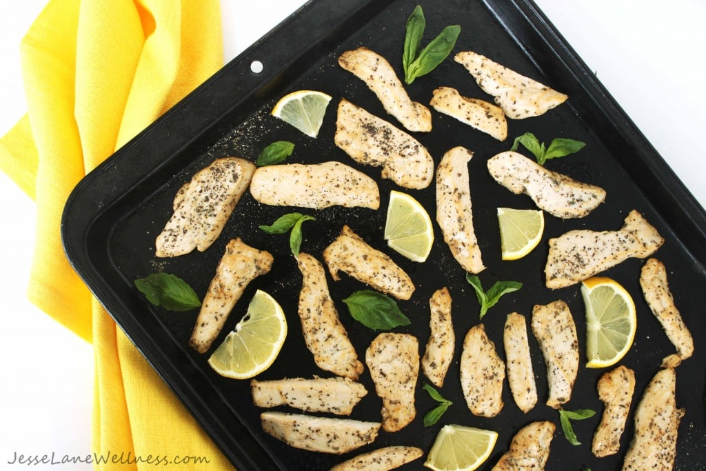 Lemon Basil Chicken Strips