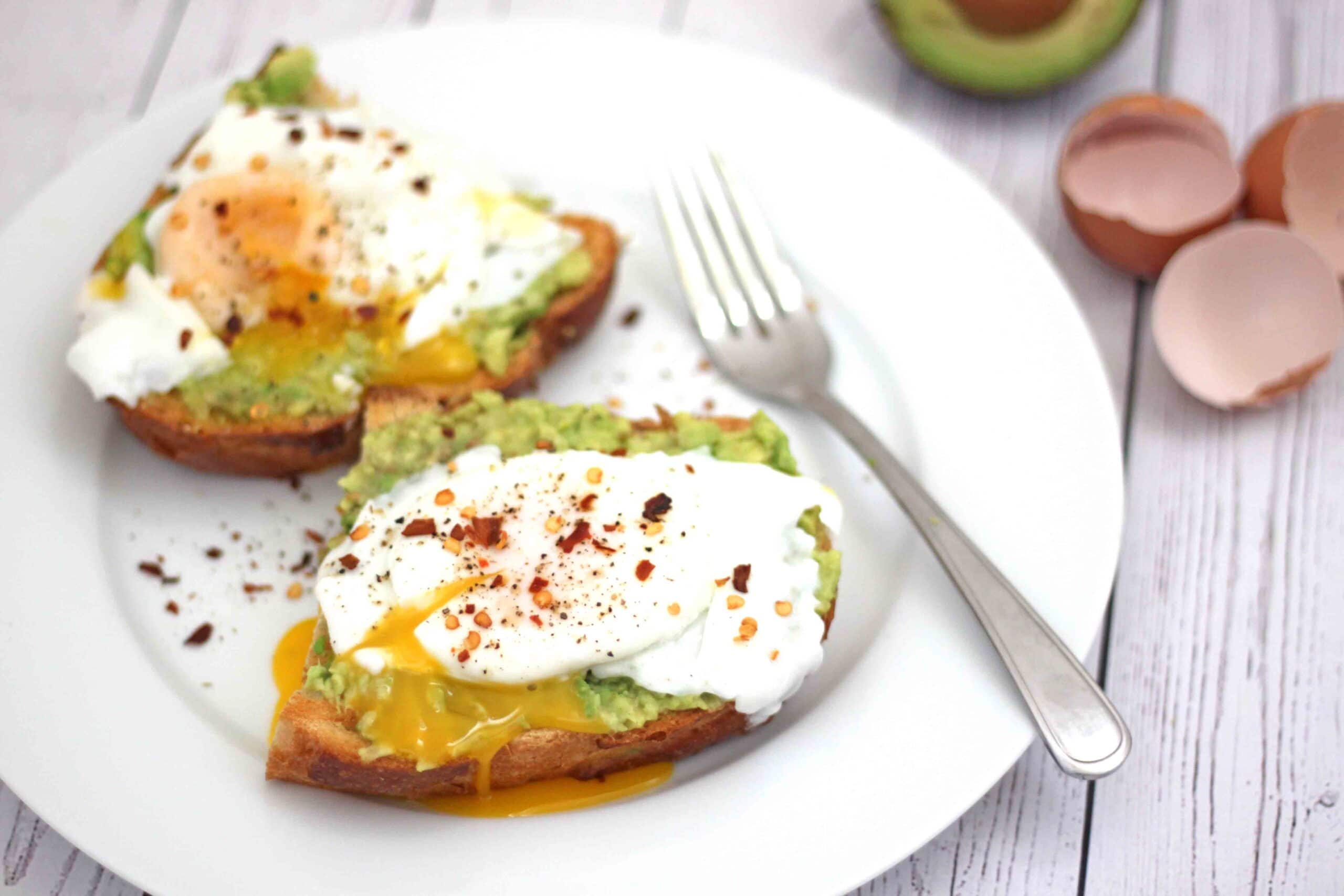 Poached Eggs on Avocado Toast 