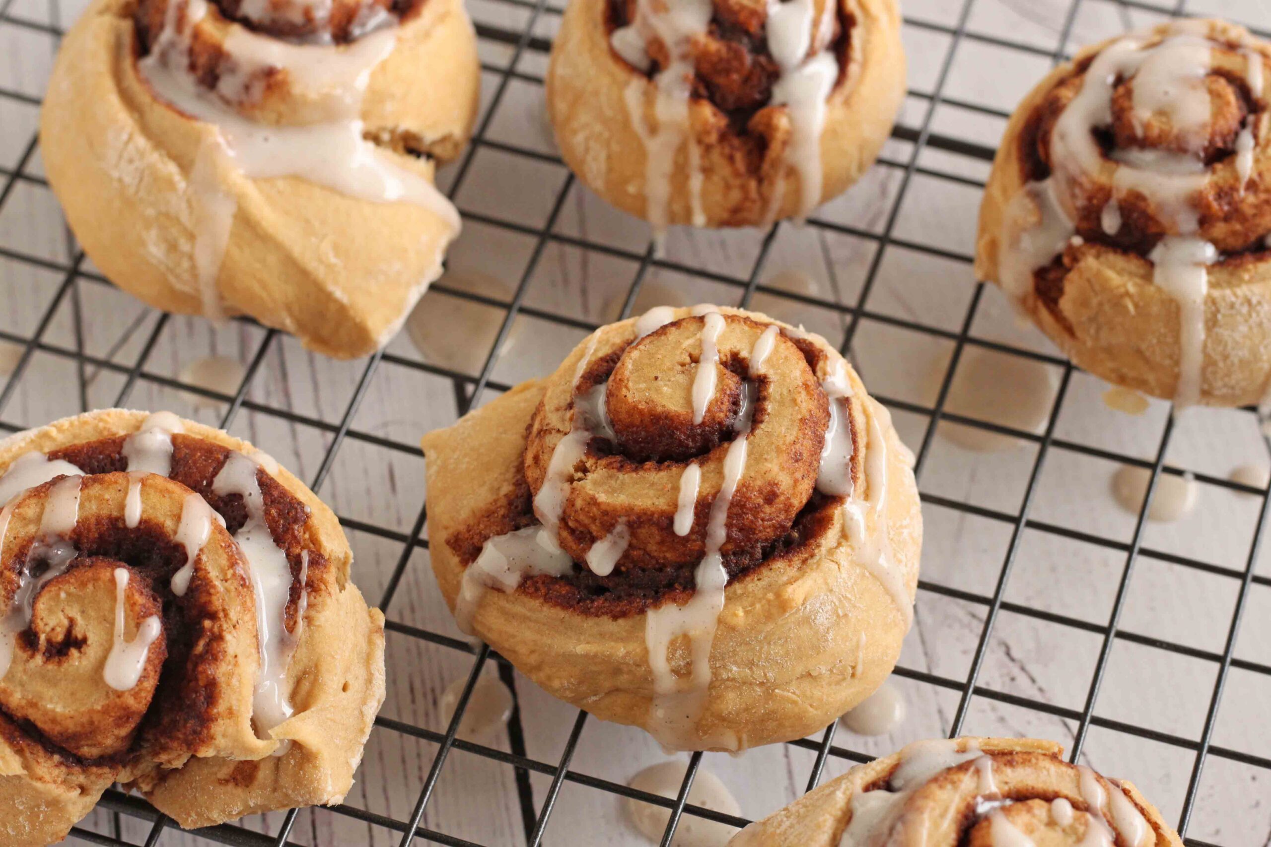Spelt Cinnamon Rolls with Vanilla Maple Glaze by Jesse Lane Lee