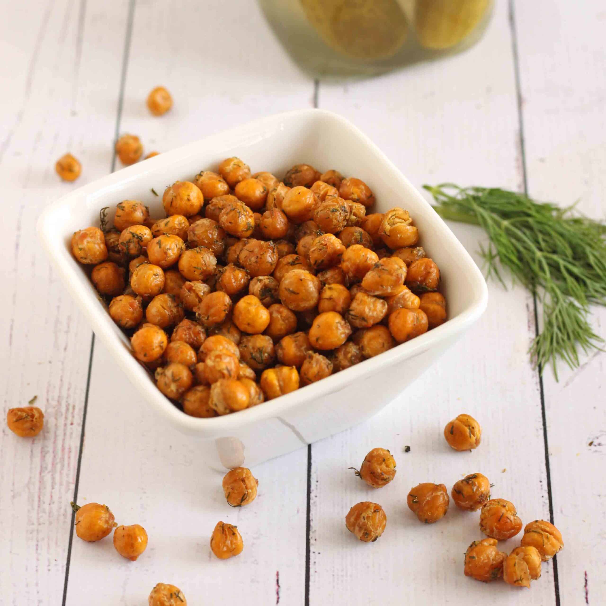 Dill Pickle Crispy Chickpeas - Jesse Lane Wellness