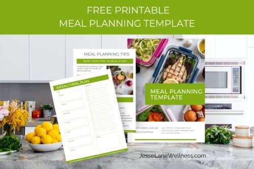 FREE Meal Planning Template Printable by Jesse Lane Wellness