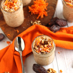 Carrot Cake Overnight Oats Breakfast by Jesse Lane Wellness
