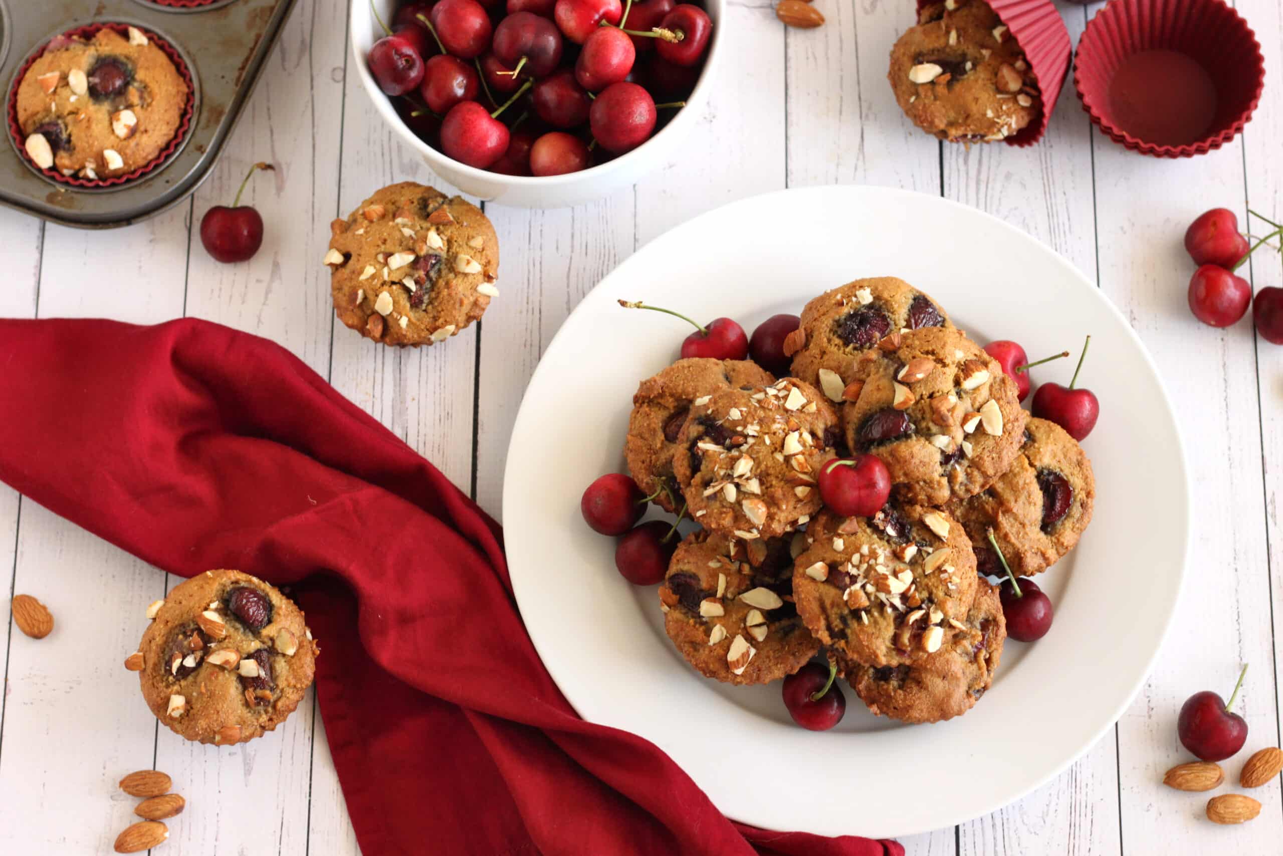 Cherry Almond Muffins Recipe by Jesse Lane Lee Gluten-Free