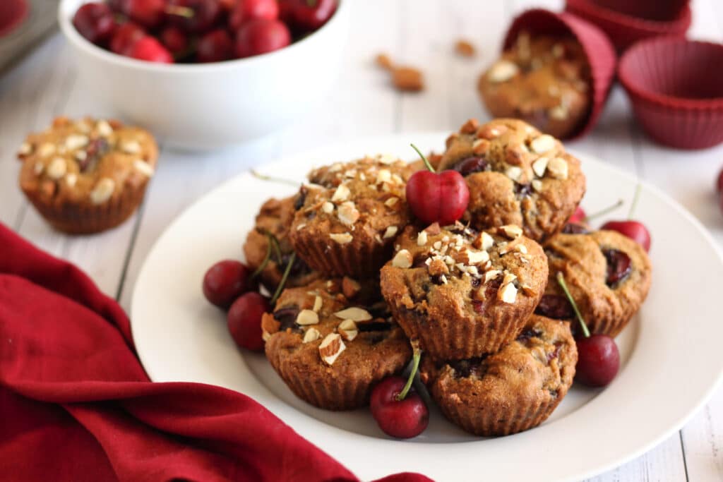 Cherry Almond Muffins Recipe by Jesse Lane Wellness Gluten-Free