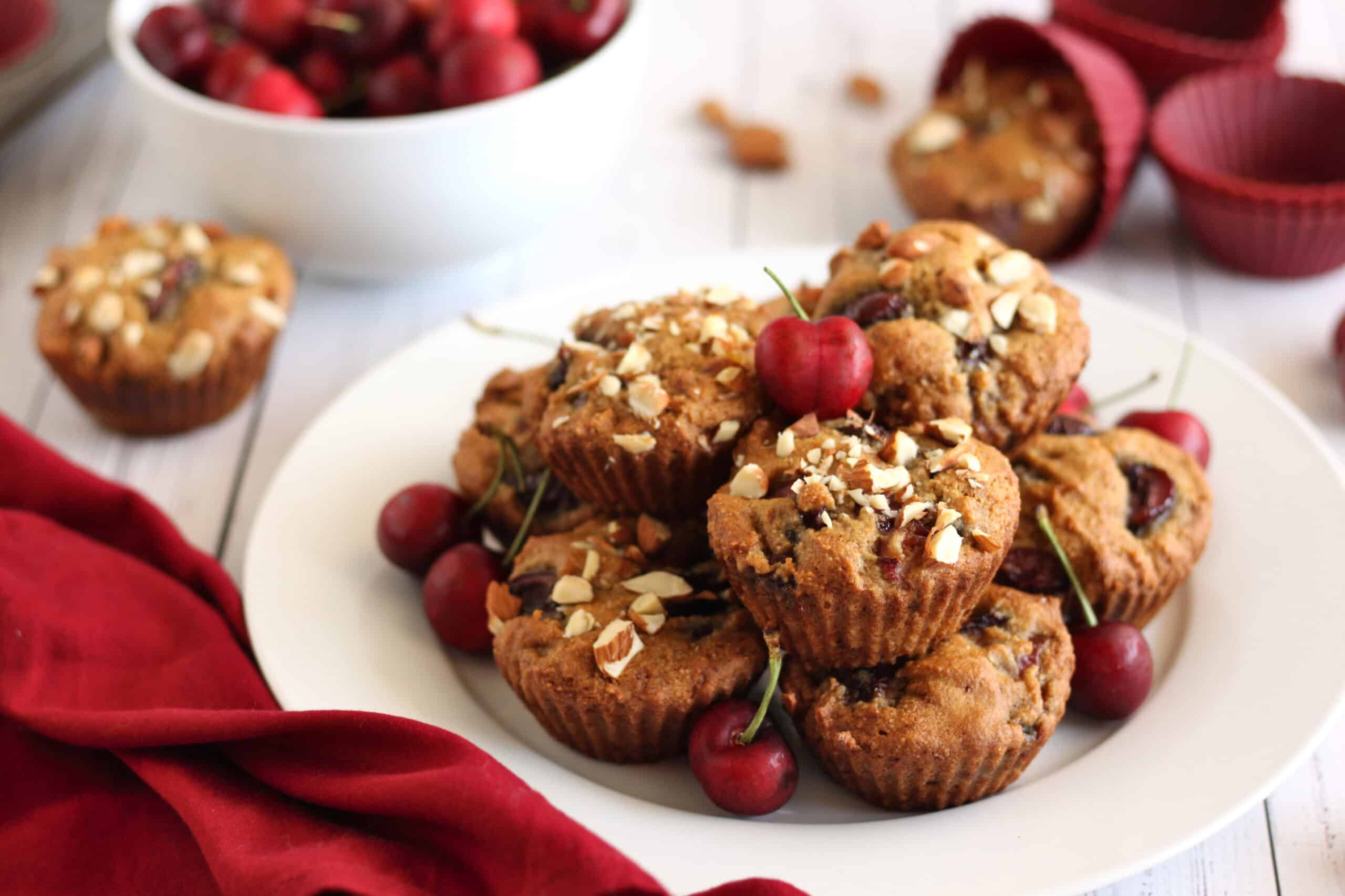 Cherry Almond Muffins Recipe by Jesse Lane Wellness Gluten-Free