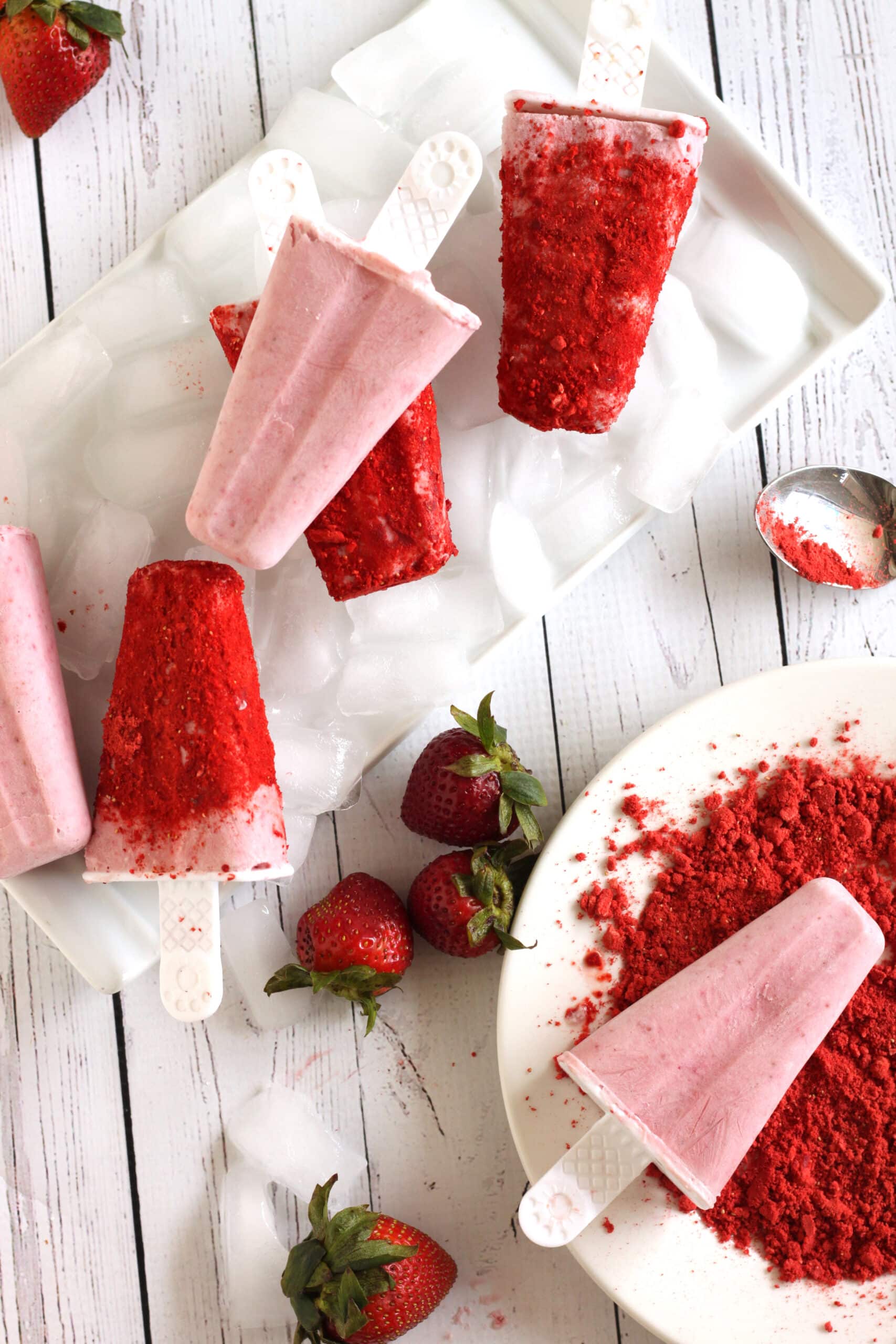 Healthy Strawberry Popsicles Dairy-Free Recipe by Jesse Lane Lee