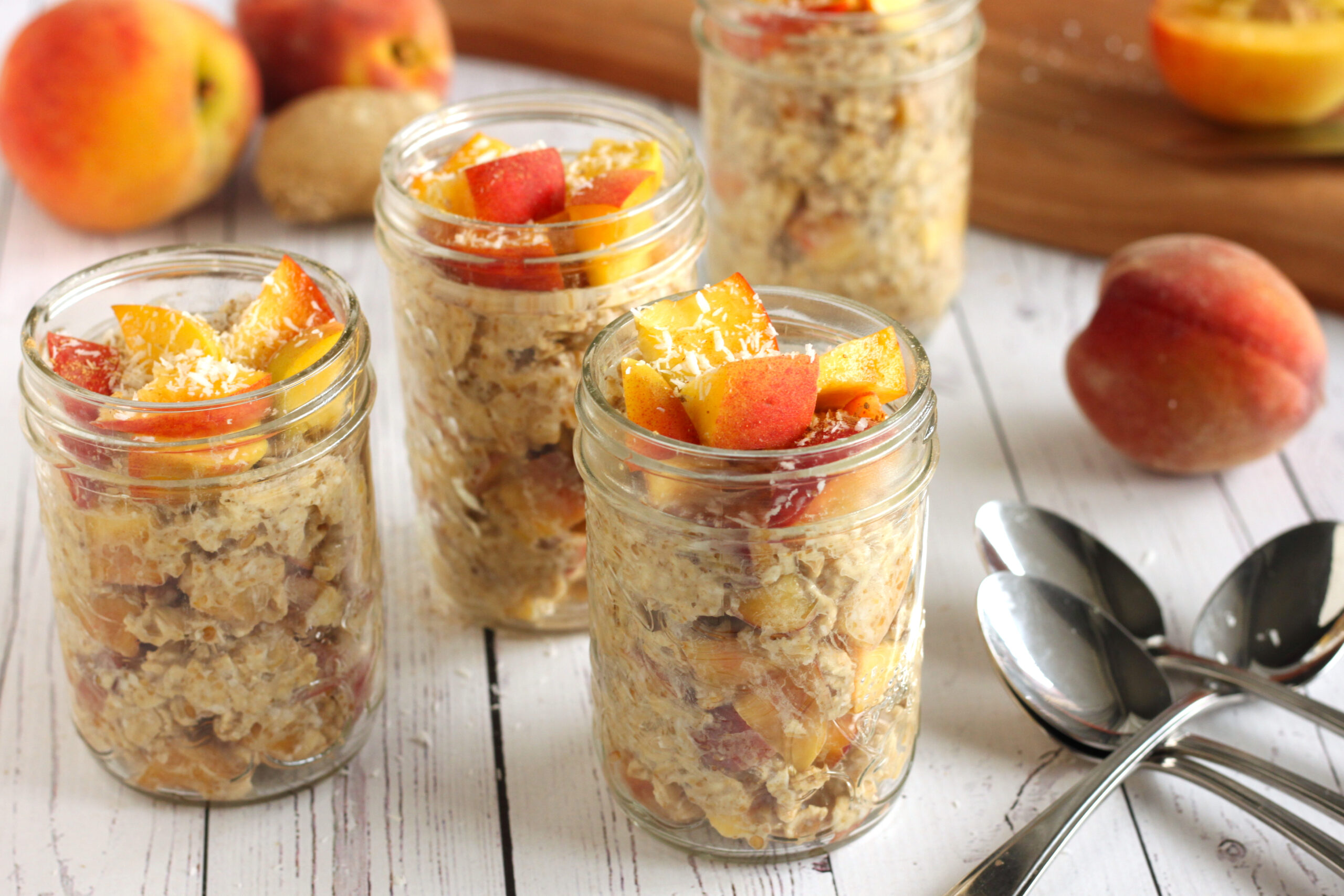 Ginger Peach Overnight Oats Recipe Healthy Eating Made Easy for Busy Lives