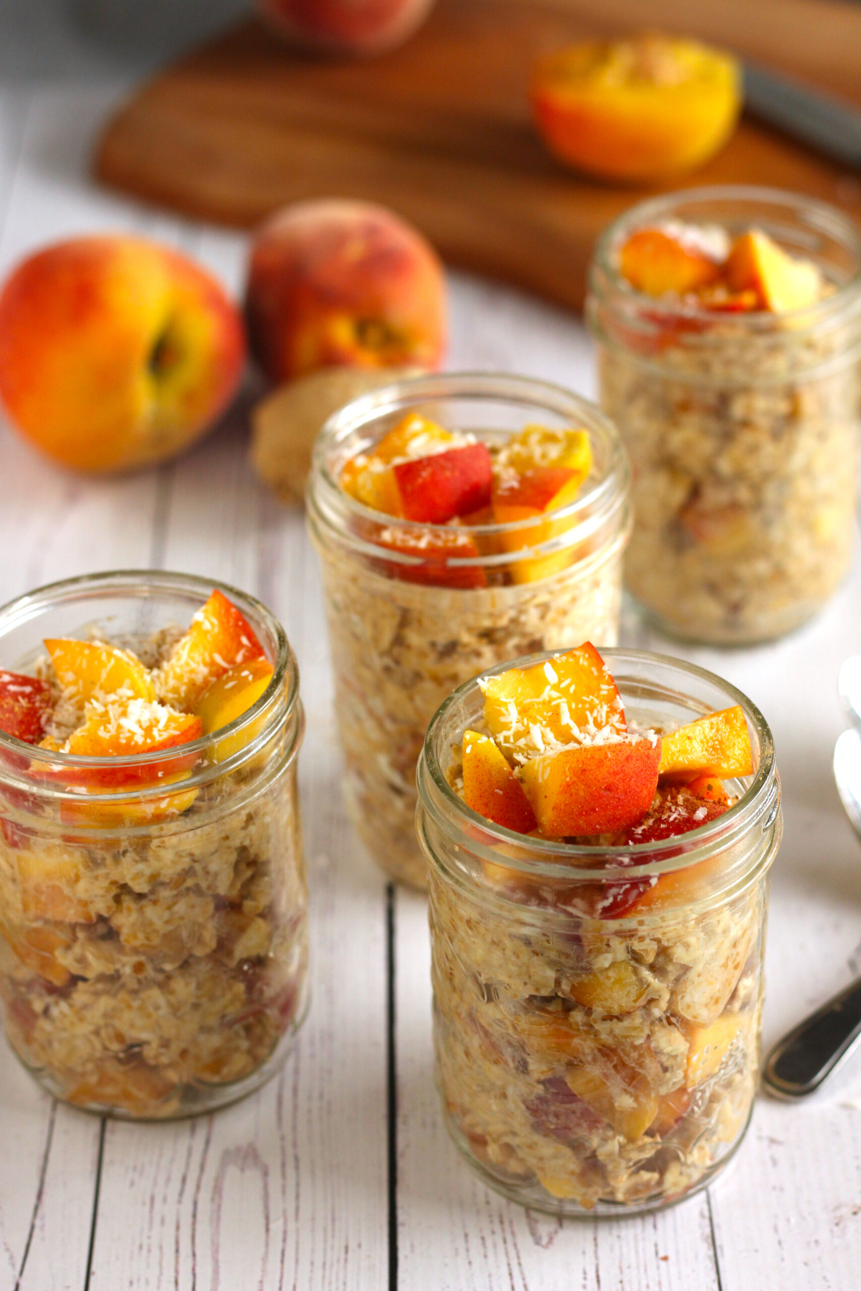 Ginger Peach Overnight Oats Recipe by Jesse Lane Wellness