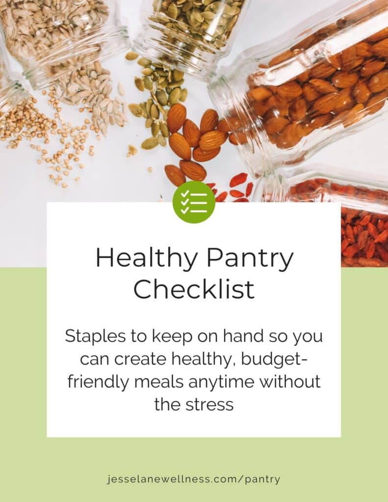 Healthy Pantry Checklist by Jesse Lane Wellness Cover