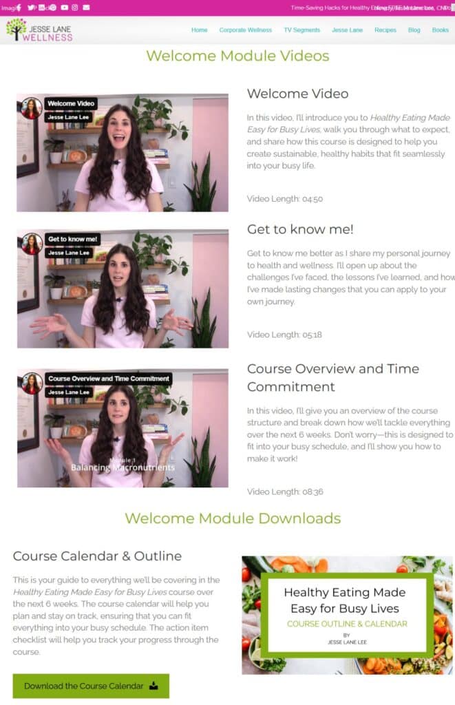 Healthy Eating Made Easy for Busy Lives Welcome Module Peek