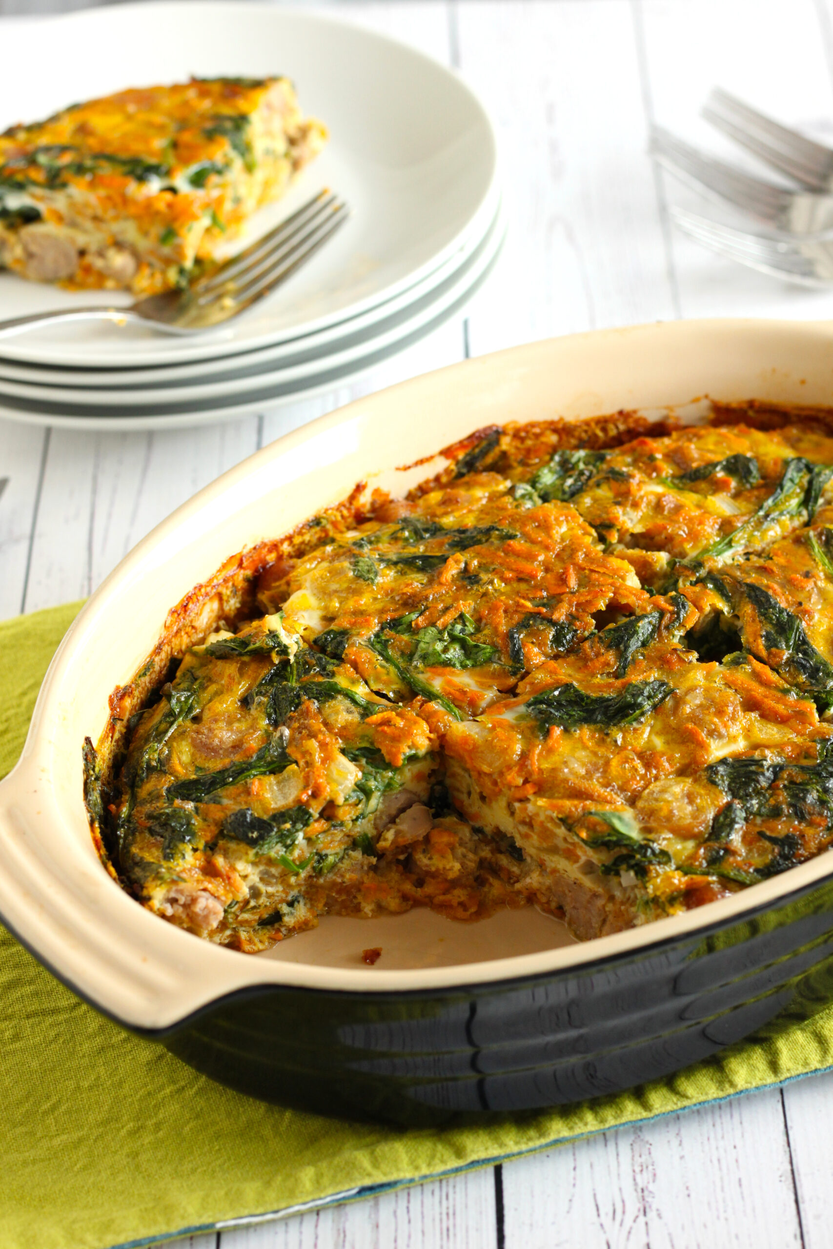 Sweet Potato Sausage Breakfast Bake Recipe by @jesselwellness