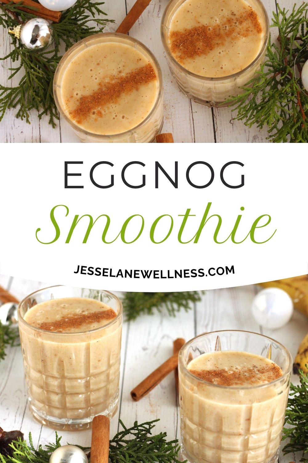 Protein Vegan Eggnog Smoothie Pin