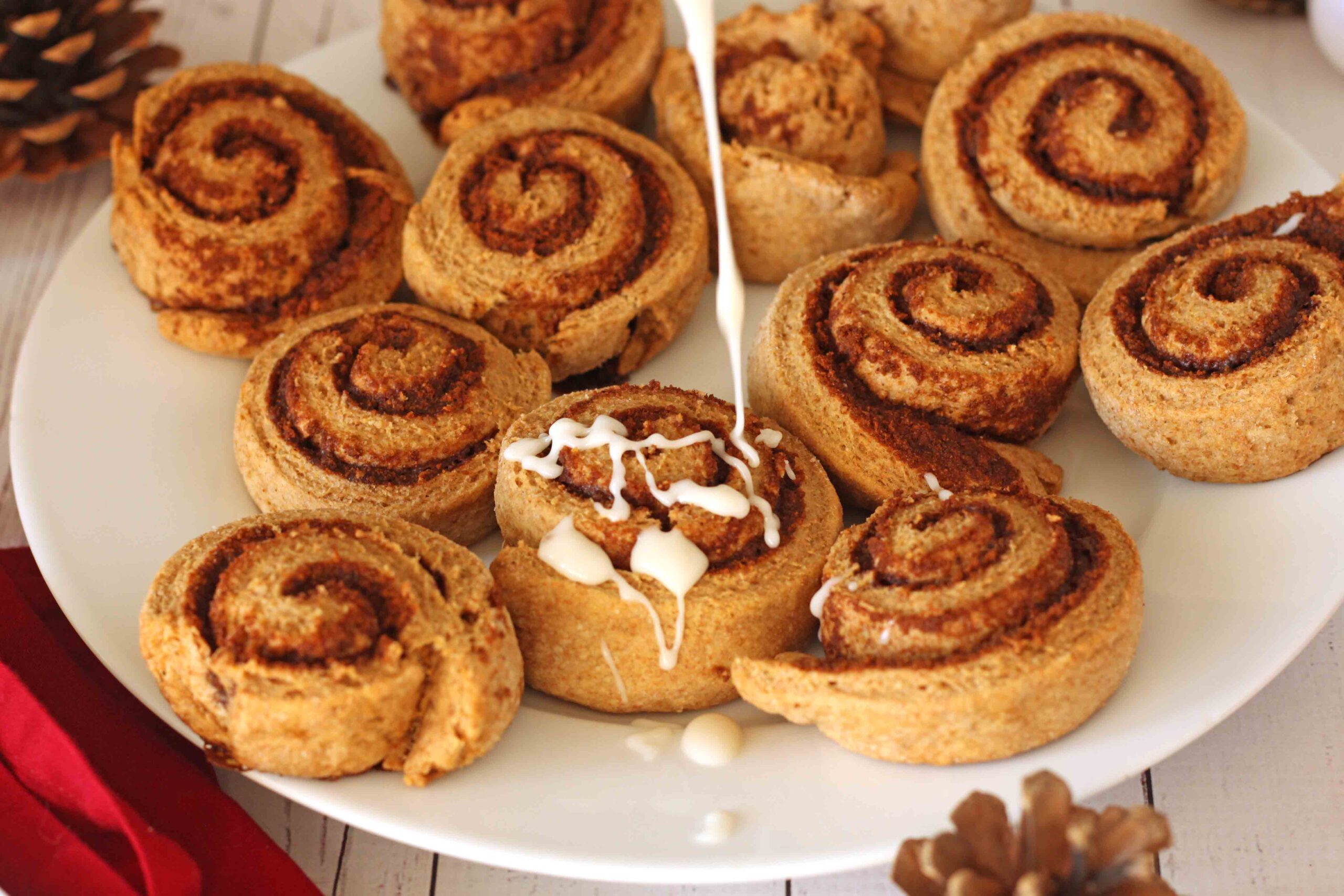Eggnog Cinnamon Rolls by Jesse Lane Wellness