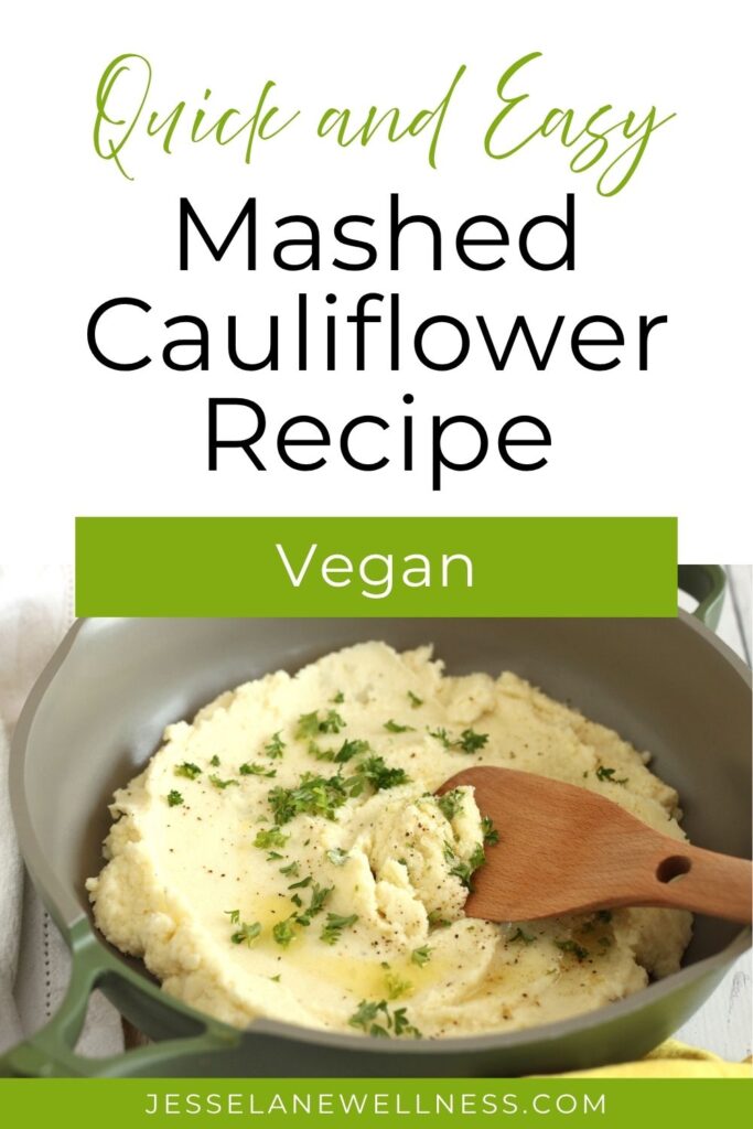 garlic cauliflower mash recipe for Pinterest