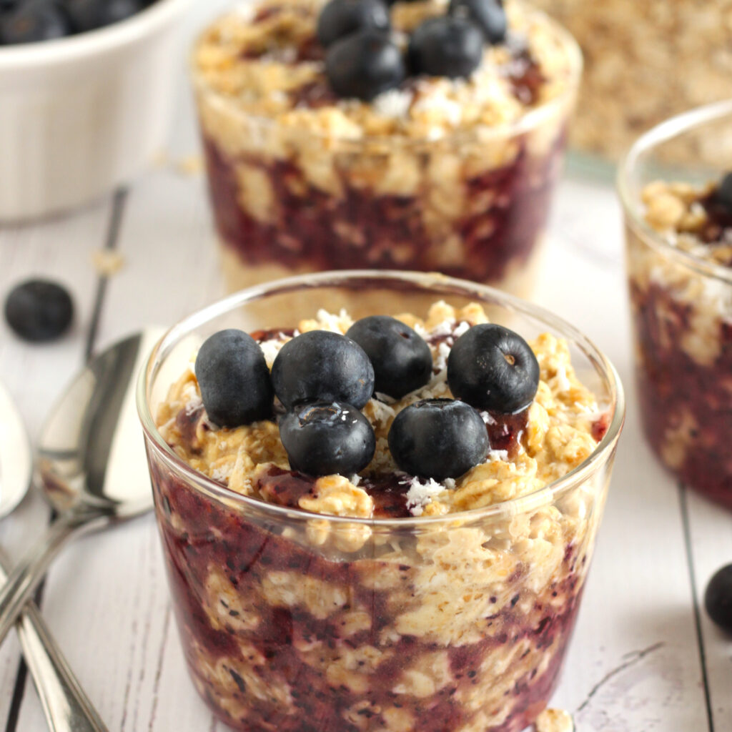 Blueberry Overnight Oatmeal Recipe by Jesse Lane Wellness
