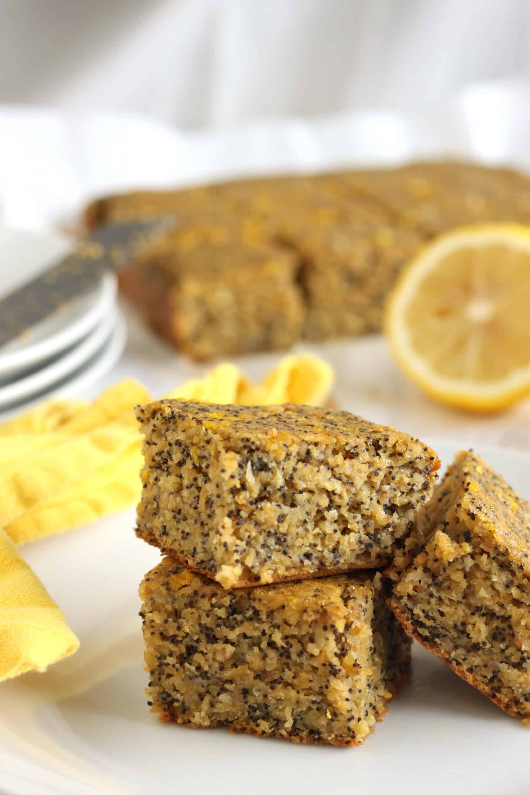 Lemon Poppy Seed Chickpea Blondies by Jesse Lane Lee