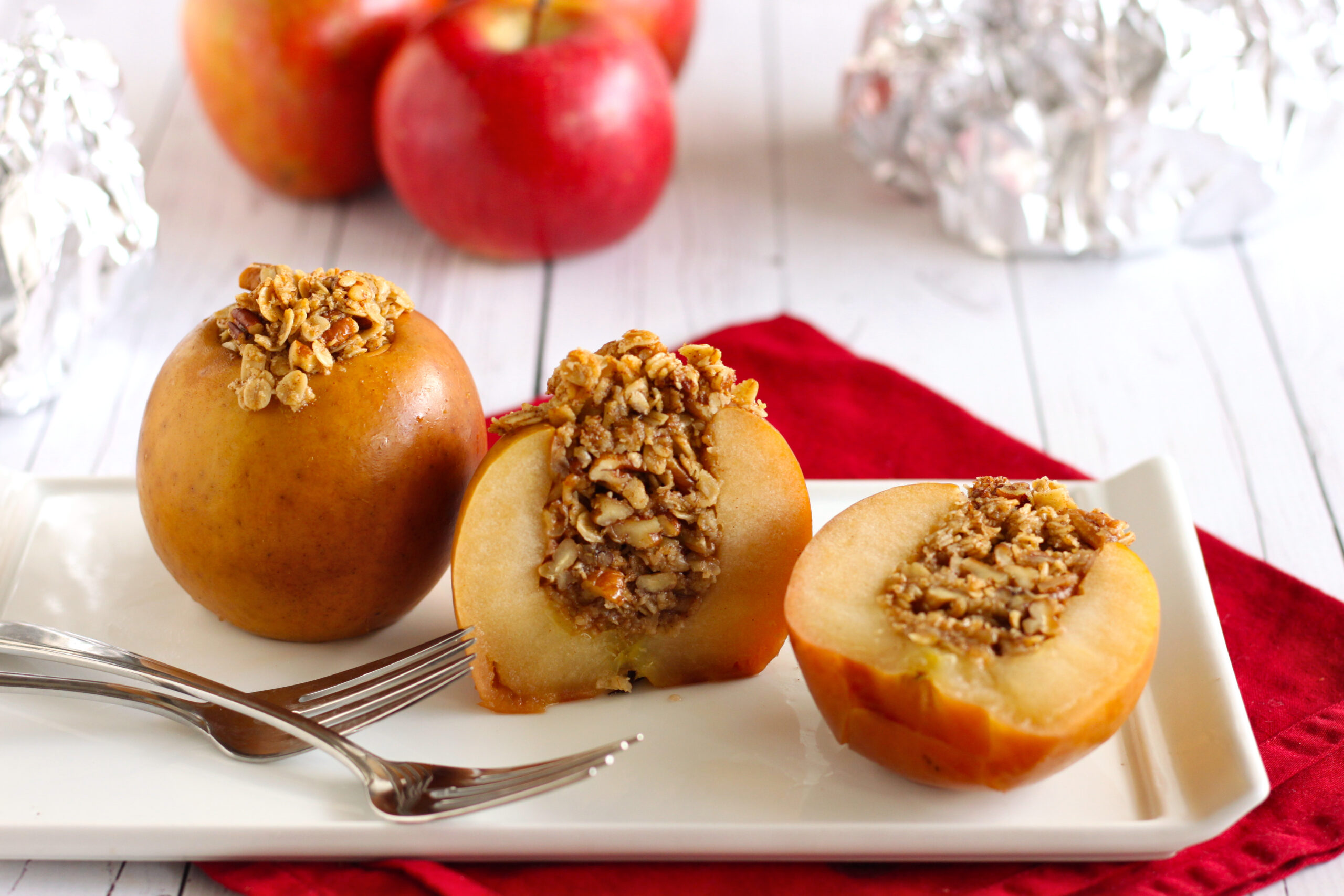 Stuffed Apples with Oatmeal Crumble Recipe by Jesse Lane Lee