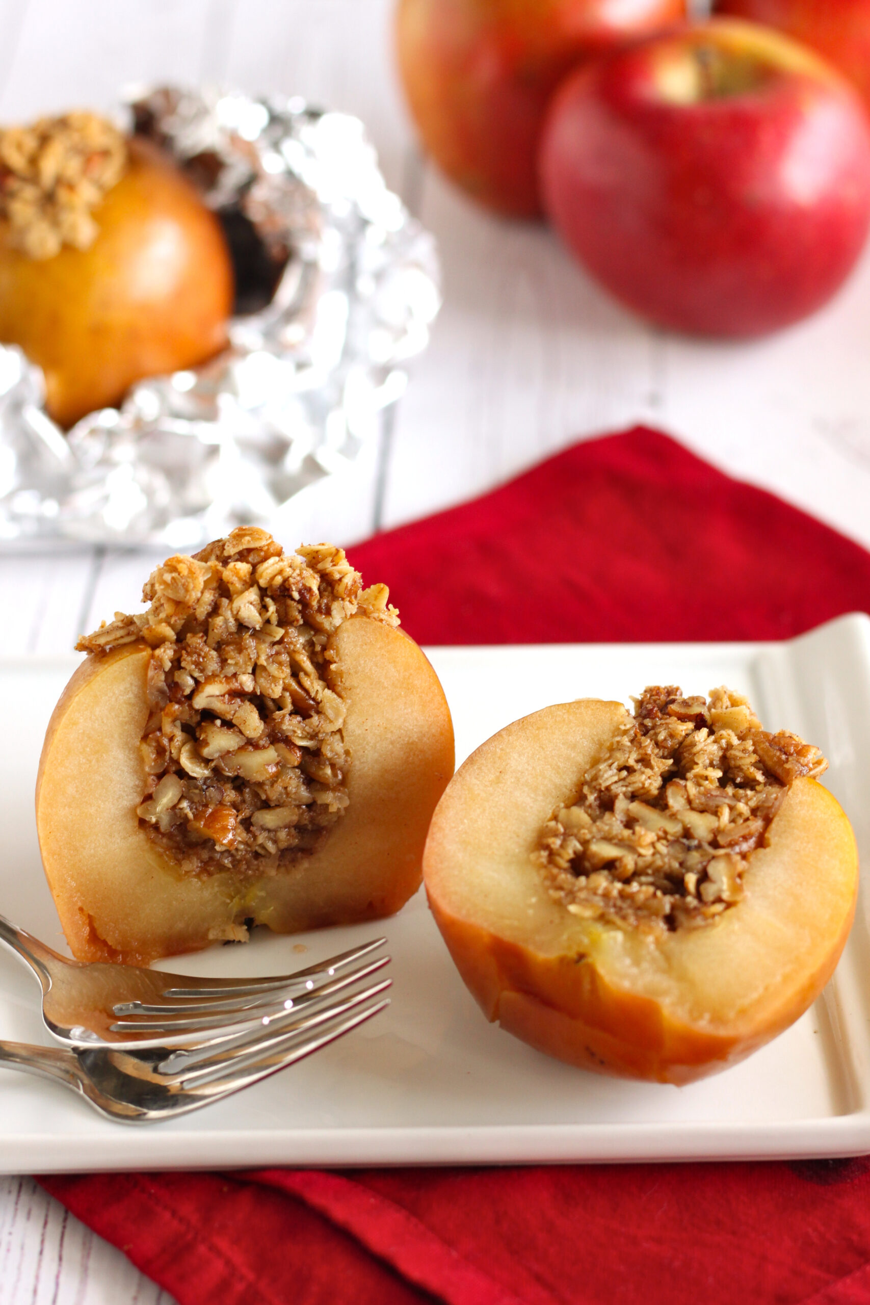 Stuffed Apples with Oatmeal Crumble by Jesse Lane Wellness