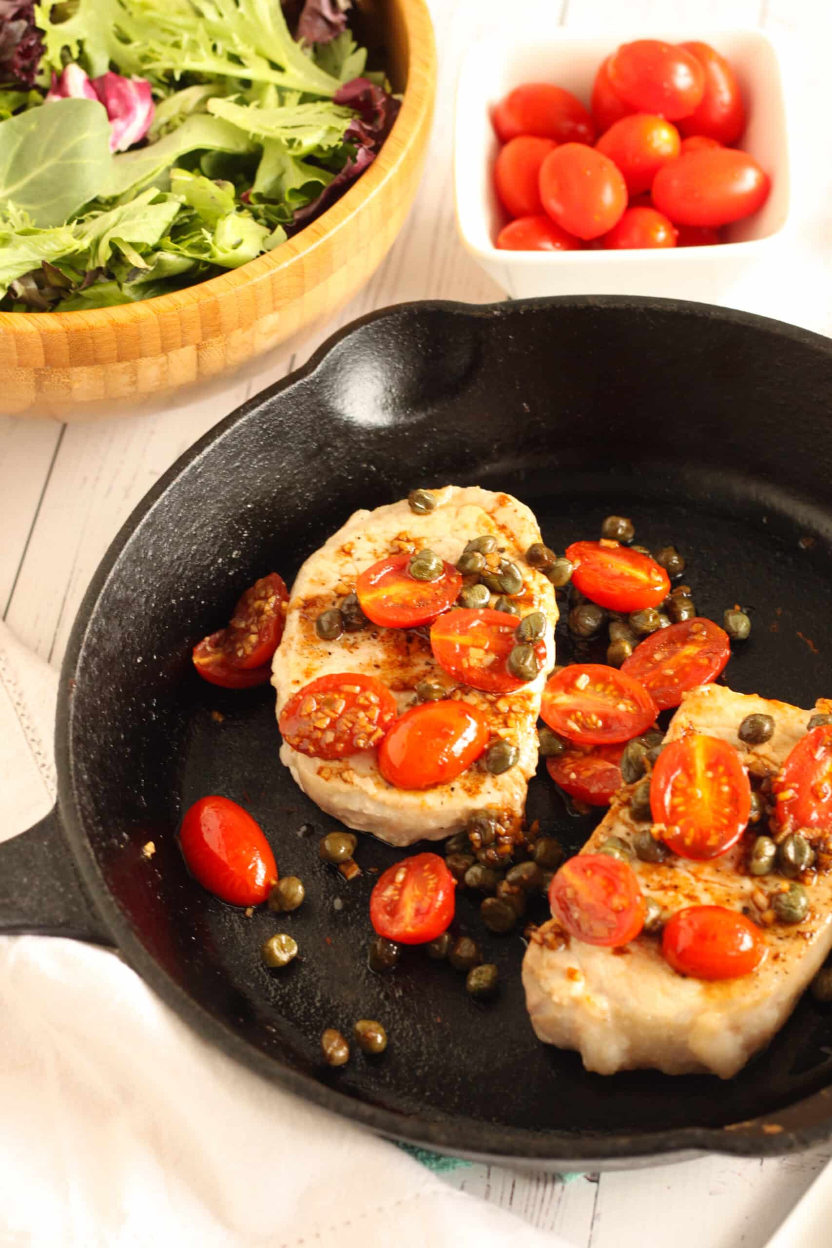 Mediterranean Pork Chops Recipe by Jesse Lane Wellness