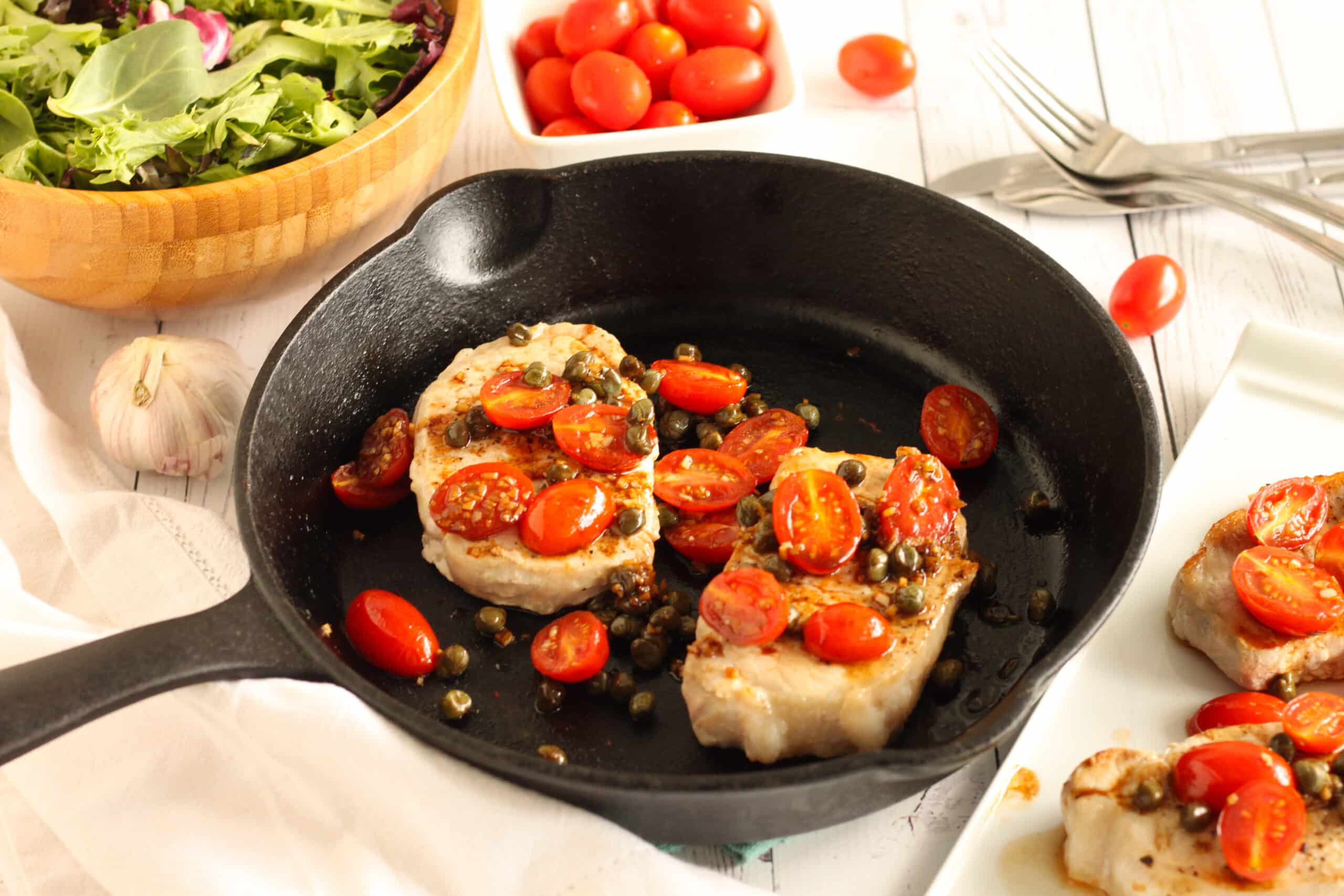 Mediterranean Pork Chops by Jesse Lane Wellness