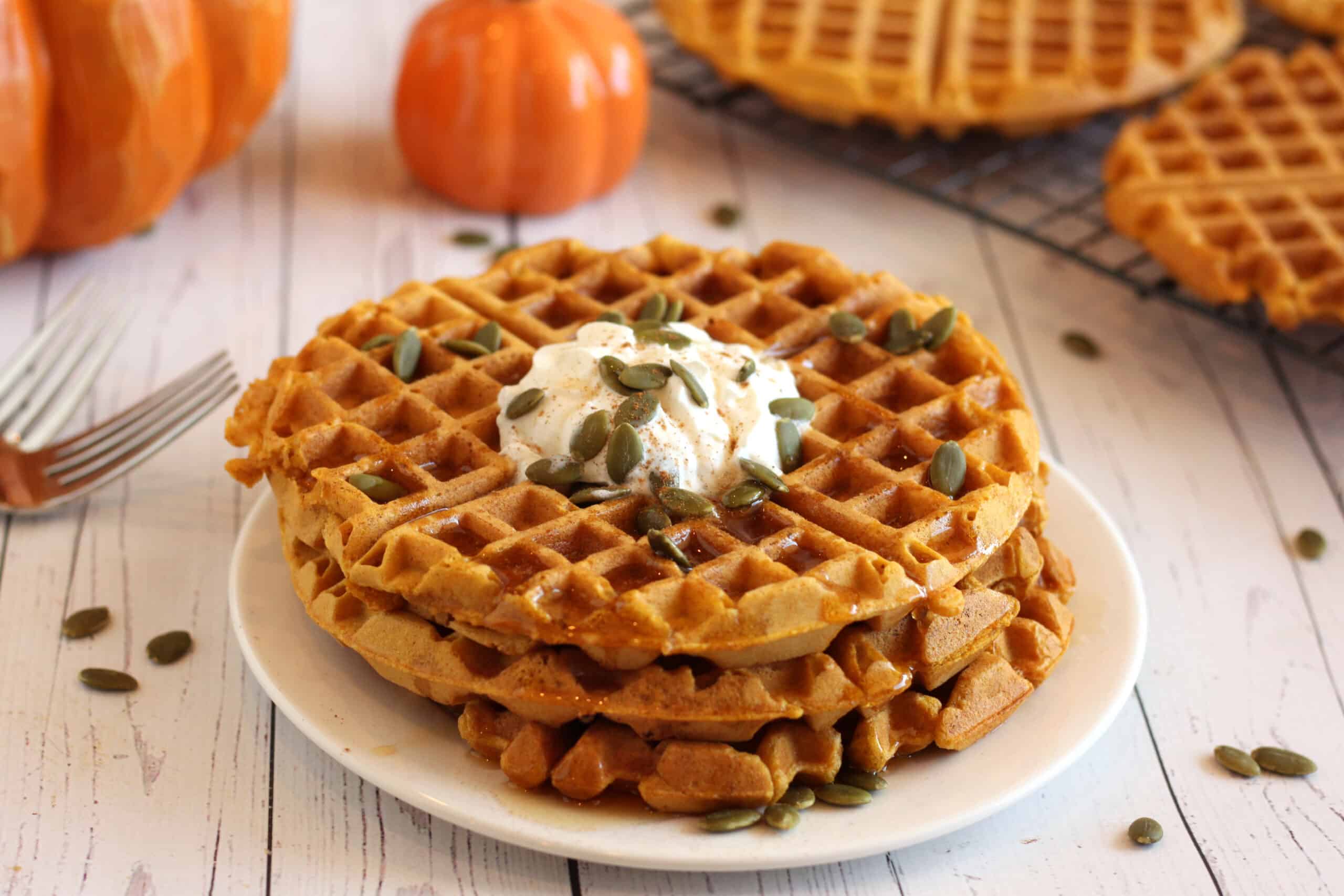 Pumpkin Waffle Recipe with Pumpkin Spice by Jesse Lane Lee